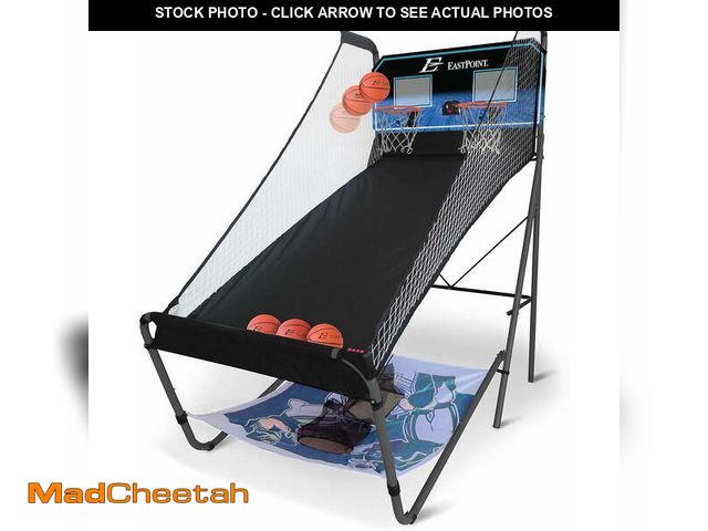 Lot 74-12549674 - (MISSING HARDWARE) EastPoint Sports 3-in-1 Shoot, Pitch and Pass Indoor Basketball Hoop, Football an...
