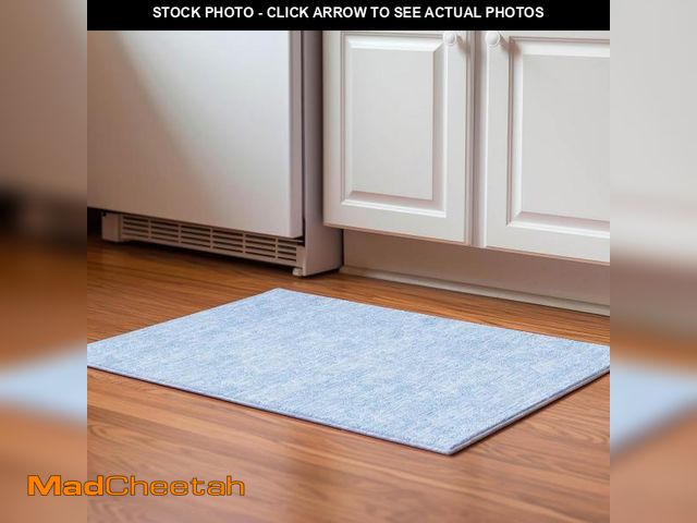 Lot 74-12448537 - Addison Rugs Mayfield AMF782 Sky 1'8" x 2'6" Indoor Premium Machine Washable Rug, Silky Soft, Easy C...