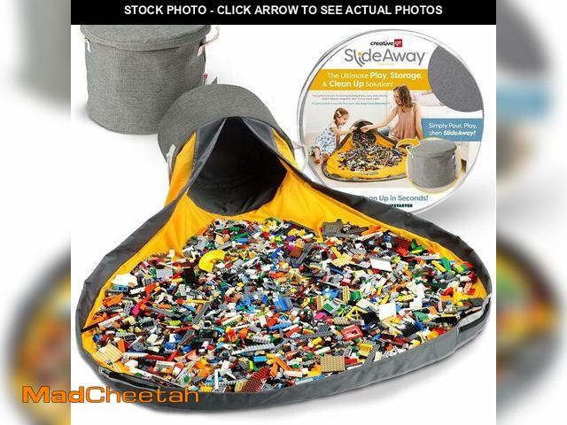 Lot 74-13709402 - Creative QT SlideAway Toy Storage Organizer &amp; Extra Large 52" Play Mat, Collapsible Storage Bins...