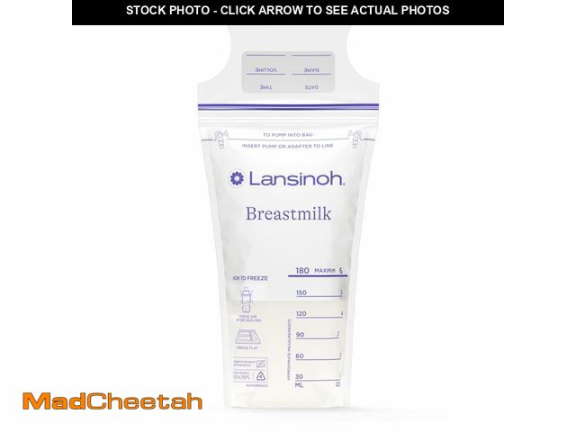 Lot 74-13545091 - Lansinoh Breastmilk Storage Bags, 200 Count Value Pack, Baby Essentials, Fast Freeze &amp; Thaw Brea...
