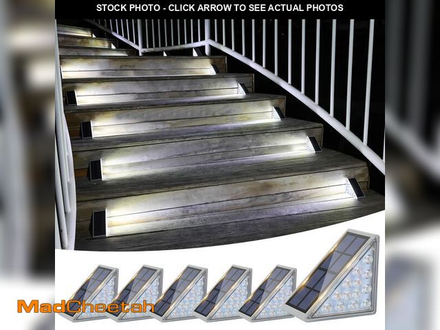 Lot 74-14273915 - VOLISUN Solar Stair Lights 6 Pack, Solar Step Lights Waterproof IP67, Outdoor Step Light with 13 LED...