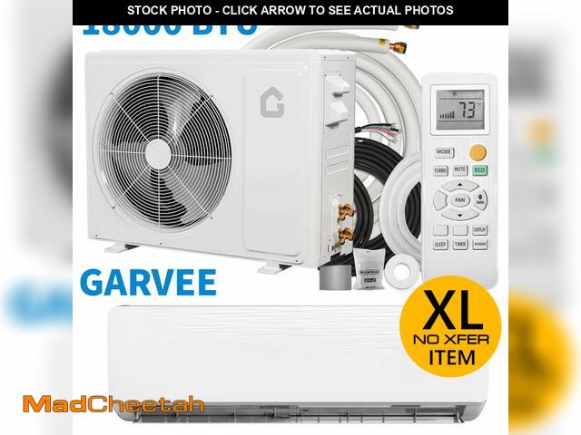 Lot 74-14584785 - (OUTDOOR UNIT ONLY) Garvee 18000 BTU Mini Split Air Conditioners with Heat Pump, Wall Mount Split AC...