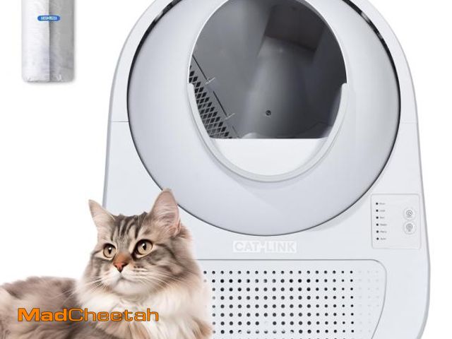 Lot 74-12202489 - CATLINK Self-Cleaning Litter Box for Multiple Cats Ã¢â¬â Large Capacity, Double Odor Control, Sup...