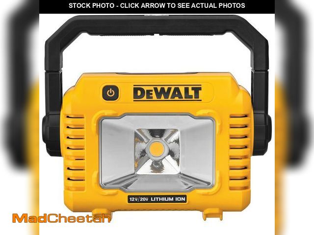 Lot 74-12797024 - DeWalt DCL077B Cordless Compact Task Light, Lithium-Ion Battery, LED Lamp, 2000 Lumens, Black/Yellow...