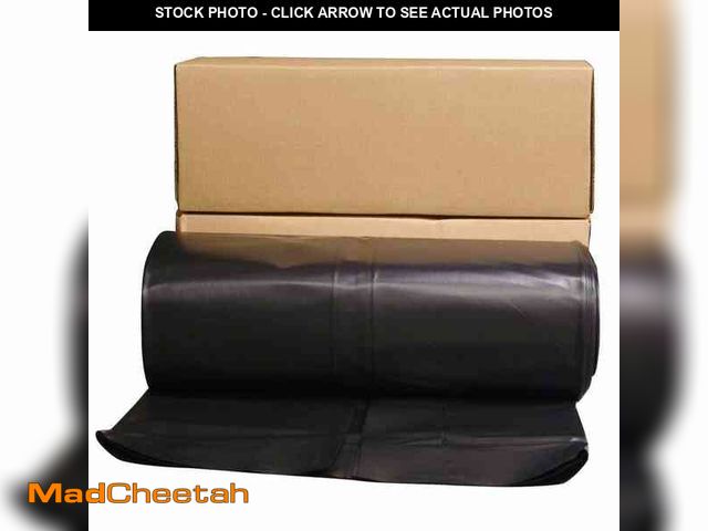 Lot 74-13693000 - Husky 16 ft. x 100 ft. Black 6 mil Plastic Sheeting - UNUSED