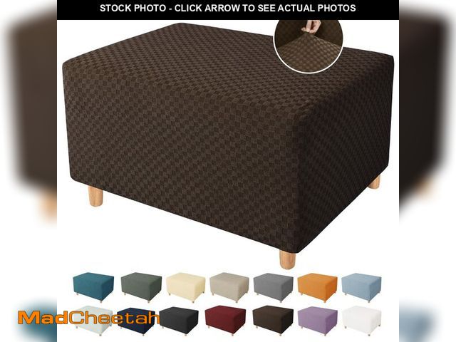 Lot 74-13967349 - YEMYHOM Ottoman Cover Latest Jacquard Design High Stretch Folding Storage Footstool Protector Rectan...