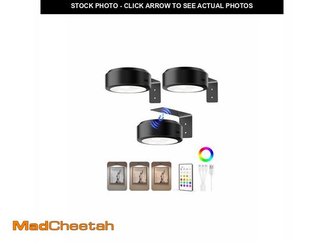 Lot 74-13778546 - EZVALO Picture Lights for Wall, 2000mAh Rechargeable Battery Magnetic Poster Lights with 3 Color Tem...