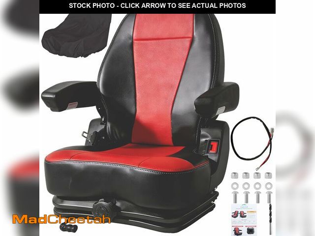 Lot 74-14610745 - (MISSING COVER,HARDWARE) hightall Lawn Mower Seat with Cover,Spring-Dampers Heavy Duty Tractor Suspe...