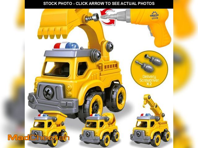 Lot 74-12212439 - 4-in-1 Take Apart Car Toys for Boys, DIY Engineering Construction Truck Toy Vehicle - Dump Truck, Ce...