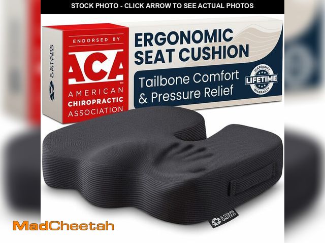 Lot 74-14143910 - 5 STARS UNITED Seat Cushion - Memory Foam Chair Cushion for Tailbone Pain Relief - Ergonomic Support...