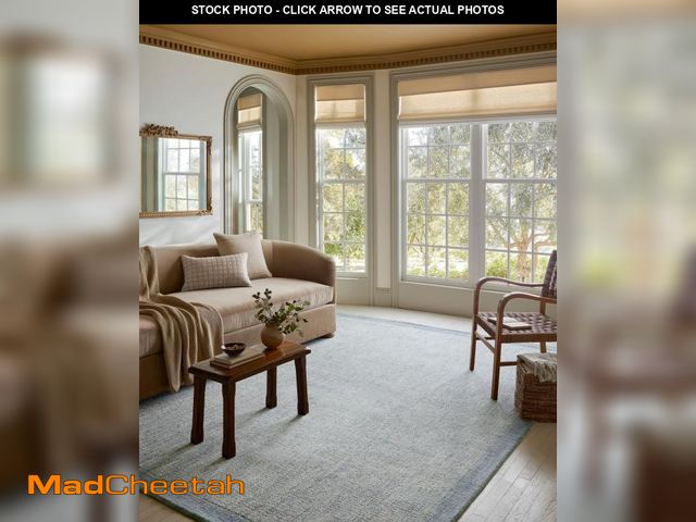 Lot 74-12387983 - Loloi Magnolia Home by Joanna Gaines Henley Collection HNY-01 Ivory/Blue 8'-6" x 11'-6" Area Rug - U...