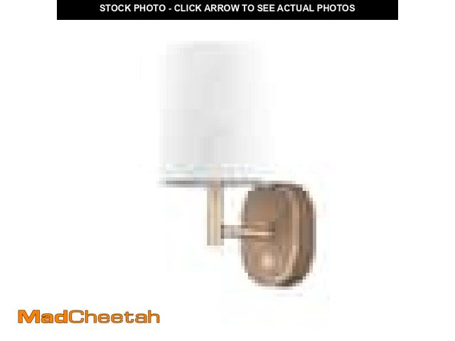 Lot 74-12491940 - Globe Electric Hill 6 in. 1-Light Matte Black Battery Operated LED Integrated Wall Sconce with White...