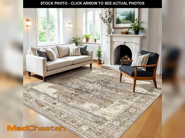 Lot 74-13547972 - RUUGME Living Room 7x7 Square Rug - Area Rugs for Living Room Stain Resistant Carpet Soft Rugs for M...