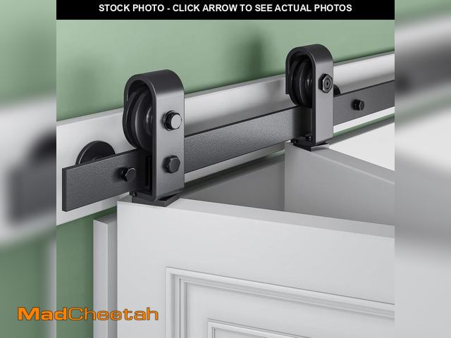 Lot 74-12367789 - SMARTSTANDARD 40" Bifold Sliding Barn Door Hardware Kit, 3.3ft Top Mount Bi-Folding Track Kit for Do...