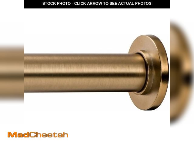 Lot 74-13709864 - Ivilon Tension Curtain Rod - Spring Tension Rod for Windows or Shower, 24 to 36 Inch. Warm Gold - UN...