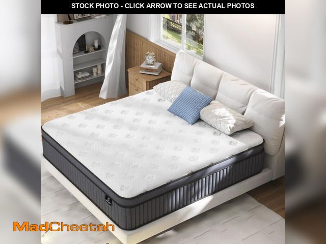 Lot 74-12285972 - Firm King Size Mattress [Enhanced], 12 Inch King Mattress in A Box, Hybrid Mattresses with Gel Memor...