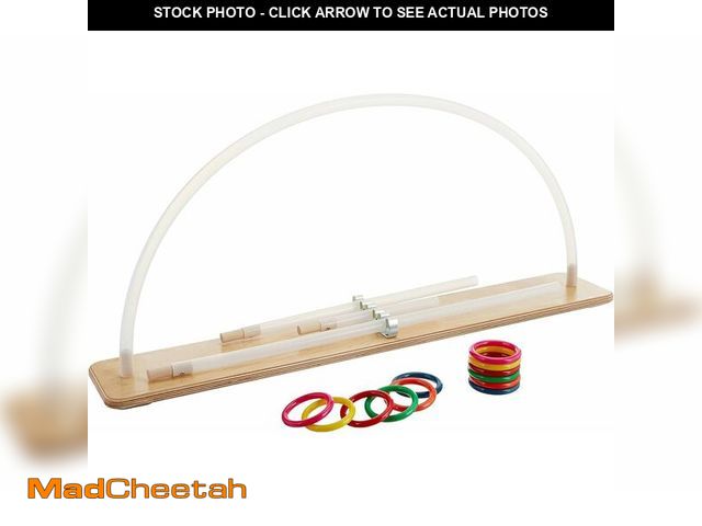 Lot 74-12366293 - Rolyan Graded Range of Motion Exerciser, Wood Base and Plastic Tube with 12 Rings - USED
