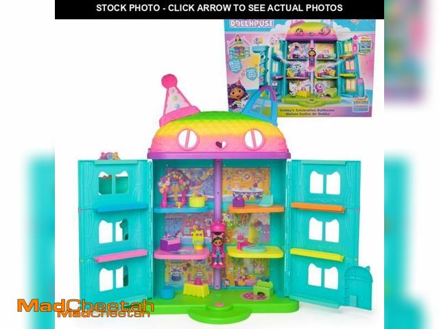 Lot 74-12021013 - Gabby's Dollhouse, 14 Pc Celebration Dollhouse, 25-Inches Tall, with Toy Figures, Doll House Furnitu...