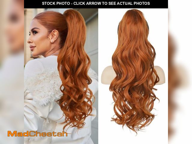 Lot 74-13627205 - LONAI Claw Clip Ponytail Extension for Women 24 Inch Curly Wavy Ponytails Extensions Clip in Ponytai...