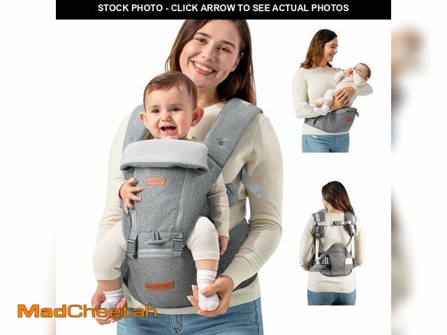 Lot 74-14206705 - besrey Ergonomic Baby Carrier with Hip Seat, No Back Pain Support, Breathable Mesh, 6-in-1 Positions...