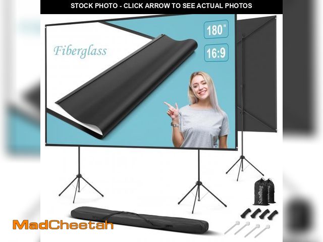 Lot 74-12154249 - Outdoor Projector Screen with Stand 180 inch 16:9, Portable Projector Screen, 1.5 High  Fiberglass, ...