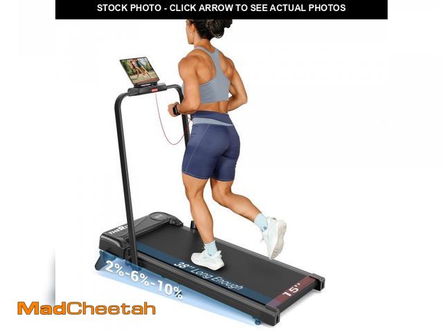 Lot 74-12428854 - THERUN Walking Pad, 2 in 1 Foldable Treadmills for Home, 2.5HP Under Desk with Handle Bar, 16" Widen...