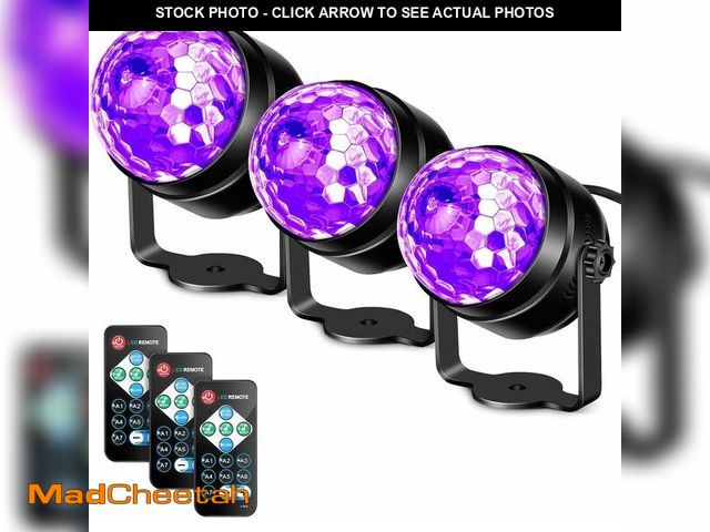 Lot 74-13951868 - Litake UV Black Light for Glow Party, Sound Activated Party Light with Remote, LED Disco Ball Strobe...