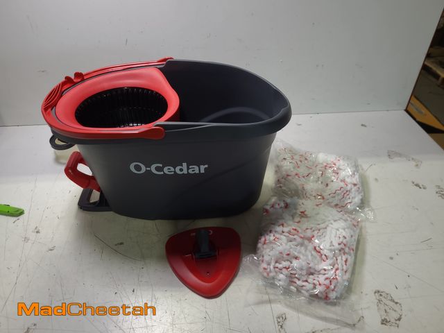 Lot 74-14368664 - (MISSING HANDLE ) O-Cedar EasyWring Deep Clean Microfiber Spin Mop w/ Bucket System, 1 Machine Washa...