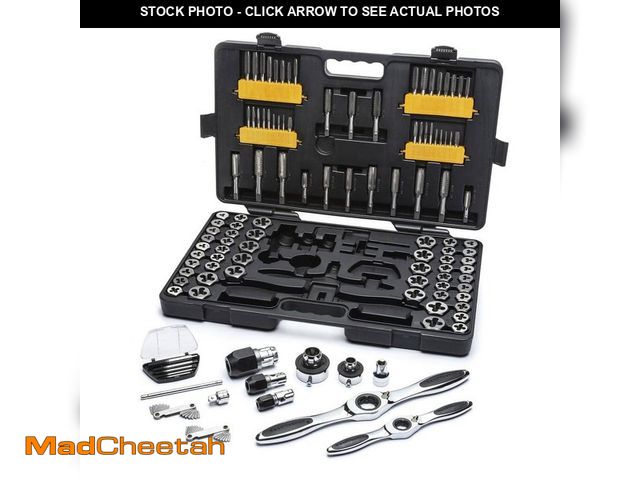 Lot 74-14558891 - GEARWRENCH 114-Piece SAE/Metric Ratcheting Tap and Die Set - UNUSED