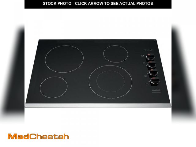 Lot 74-12299295 - Frigidaire 30 in. Radiant Electric Cooktop in Stainless Steel with 4 Burner Elements, including Quic...