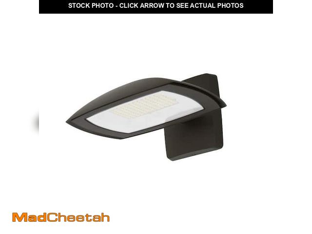 Lot 74-12745569 - Commercial Electric 350W Equivalent Integrated LED Bronze Outdoor Residential Wall/Flood Light, 5000...
