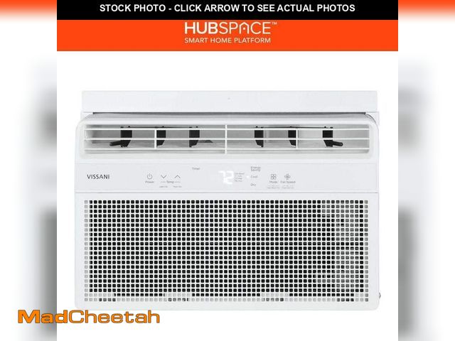 Lot 74-14328091 - Vissani 6,000 BTU 115-Volt Window Air Conditioner Cools 250 sq. ft. with Remote, Dehumidifier, and W...