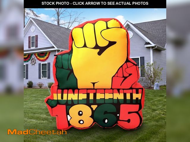 Lot 74-14214223 - Teyva Daily 5 ft Juneteenth Inflatable Decoration June 19 1865 Built-in LED Lighted Large Blow up Ya...