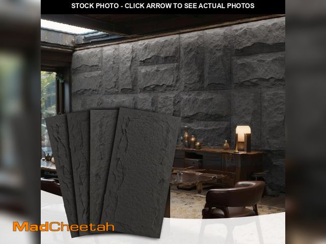 Lot 74-12152615 - Stone 3D Wall Panels,4-Pack PU Wall Panels, 23.6"*47.2" Wall Paneling for Interior Wall Decor, Faux ...