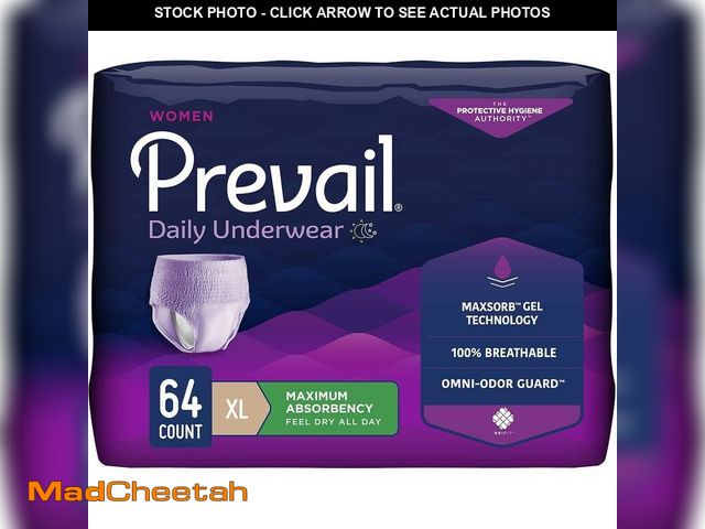 Lot 74-14366104 - Prevail Proven X-Large Pull-Up Womens Incontinence Protective, 64 ct - UNUSED