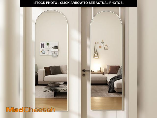Lot 74-12493842 - JAWGLOW Door Mirror, Arched Full Length Mirror Over The Door, 14"x 48" Hanging Mirrors, Wall Mirrors...