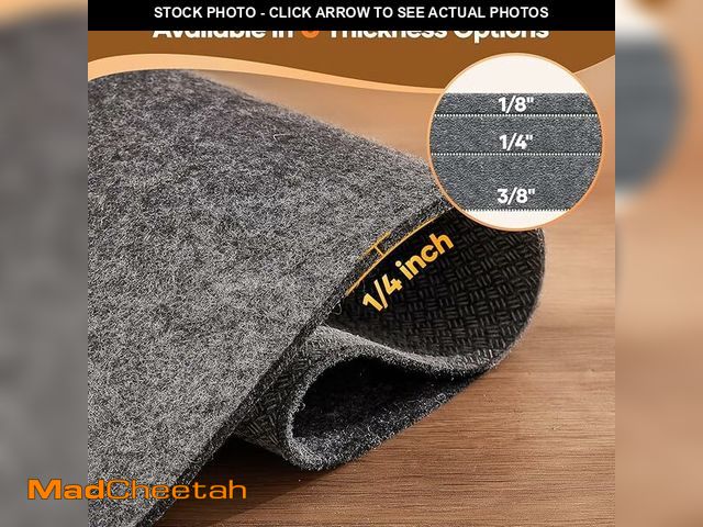 Lot 74-13042480 - Veken Non Slip Cushioned Rug Pad Gripper 8 x 10 Ft, Felt and Silicone Backing, 1/4 inch Thick Carpet...