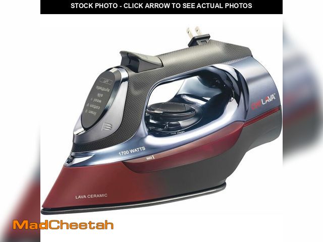 Lot 74-14591067 - CHI Steam Iron for Clothes with Vertical Steam Burst, 8" Retractable Cord - UNUSED