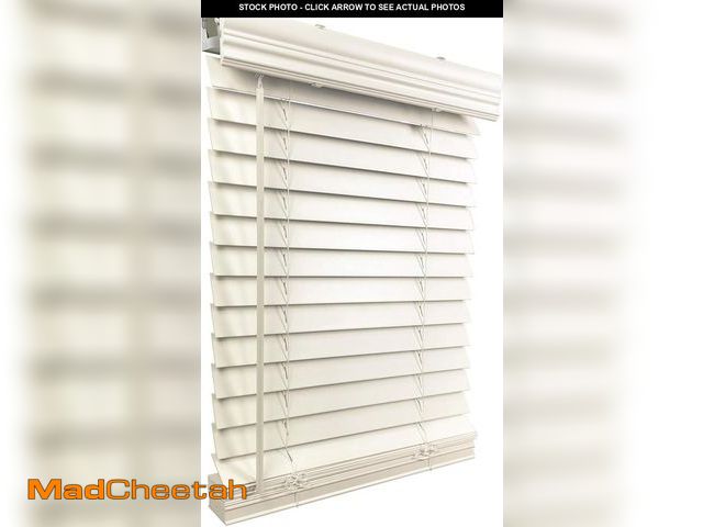 Lot 74-12399409 - US Window And Floor 2" Faux Wood 62.5" W x 60" H, Inside Mount Cordless Blinds, 62.5 x 60, White - U...
