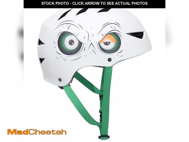 Lot 74-12859974 - Razor Child Boys Bike Multi-Sport Helmet, White with Green Eyes (Twist Adjust, Ages 5+) - UNUSED