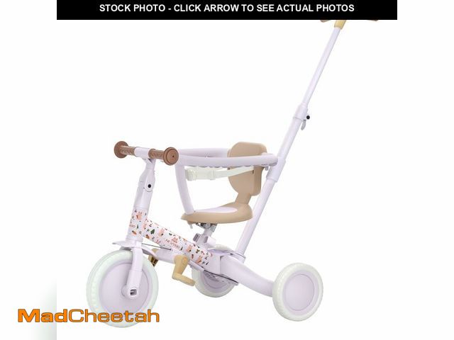 Lot 74-12605903 - newyoo Lume TR008 Tricycle for Toddlers 1-3, 5-in-1 Push Bike with Parent Handle &amp; Safety Guard,...