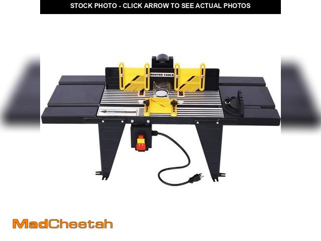 Lot 74-13686073 - Busdays Electric Benchtop Router Table Wood Working Tool, Black - UNUSED