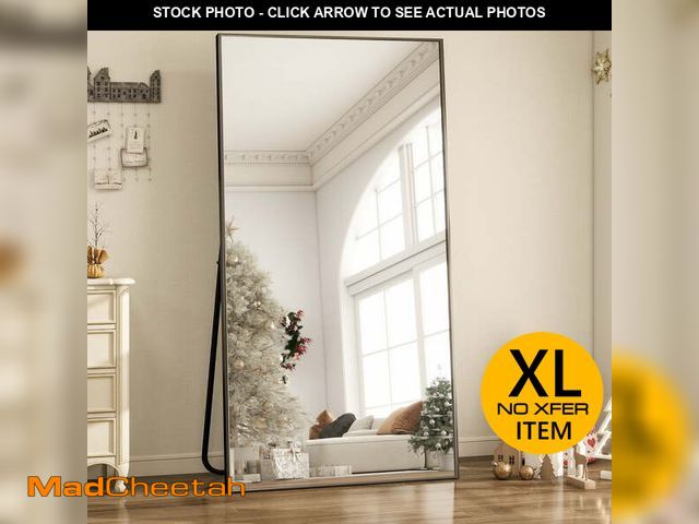 Lot 74-13053584 - BEAUTYPEAK 76"x34" Oversized Full Length Mirror Rectangle Wall mirror Floor Mirrors for Leaning, Bla...