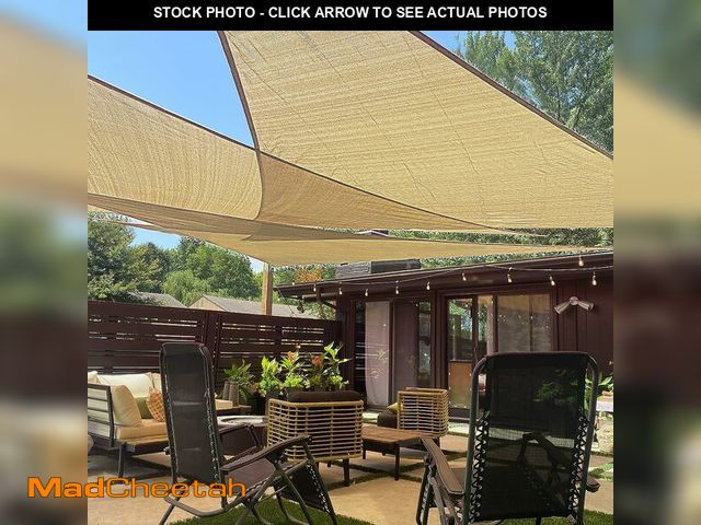Lot 74-14149920 - LOVE STORY 16' x 16' x 16' Triangle Sand Sun Shade Sail Canopy Sunshade UV Block for Outdoor Patio G...