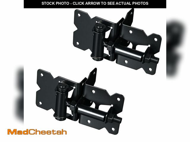 Lot 74-14213537 - skysen Carbon Steel Vinyl Wood Fence Self Closing Gate Hinges Black(2063-cs-p) - USED