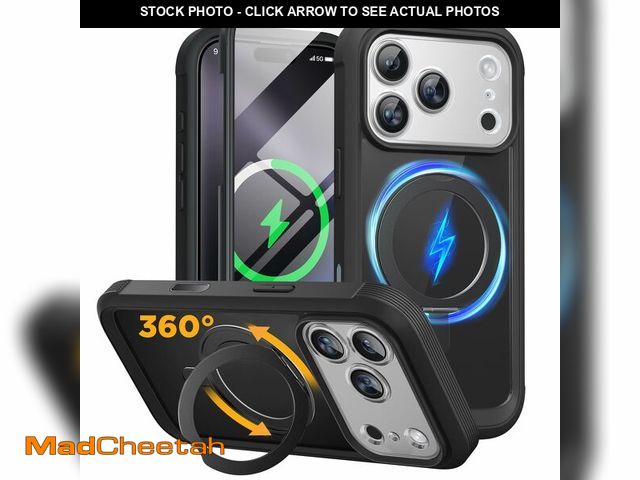 Lot 74-14211330 - Miracase for iPhone 17 Pro Case with 360 Spin Magnetic Stand, Full-Body Phone Case with Built-in Gla...