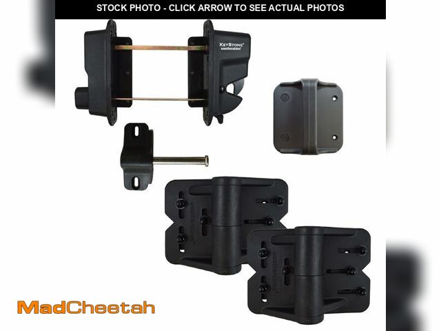 Lot 74-12682374 - WEATHERABLES Gate Hardware Kit Single Gate Kit, Rugged Style, Nylon, Stainless Steel, Die-cast Zinc,...