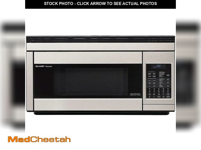 Lot 74-13072693 - Sharp R1874T 1.1 cu. ft. 850W Sharp Stainless Steel Over-the-Range Convection Microwave Oven - UNUSE...