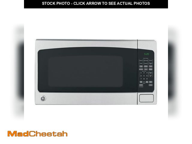 Lot 74-12642222 - GE 2.0 cu. ft. 1200-Watt Countertop Microwave in Black Stainless Steel - UNUSED