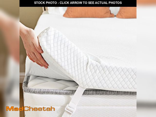Lot 74-13802043 - Sweetcrispy Memory Foam Mattress Topper Queen with Removable Soft Cover, 2 Inch Thick Gel Infused Co...